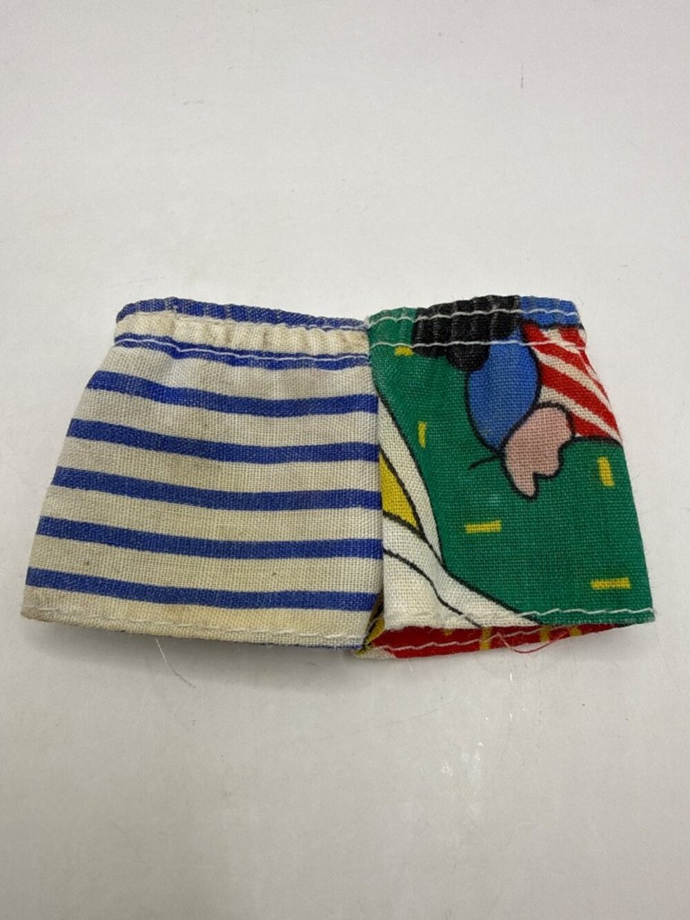 VTG 80s Fashion Doll Split Pattern Shorts Striped Graphic Colorblock Clothes